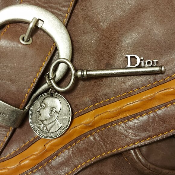 Dior Gaucho Double Saddle Bag in Brown Leather - Picture 2 of 12